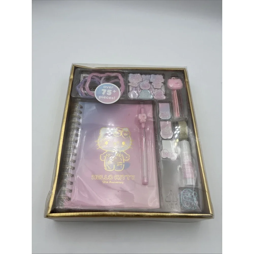 New Hello Kitty 50th Anniversary DIY Journal Set 75+ Pieces (GA) Never Used